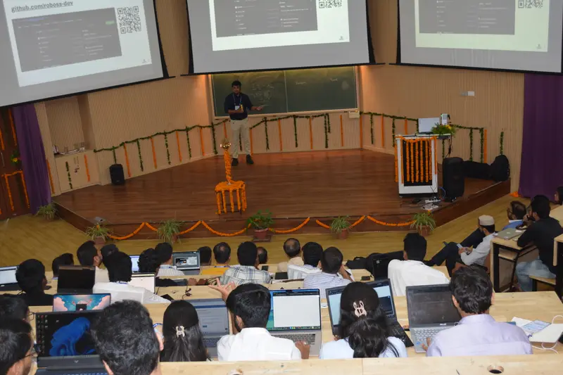 A hands-on session, laptops open. HAIR Workshop, IIT Mandi