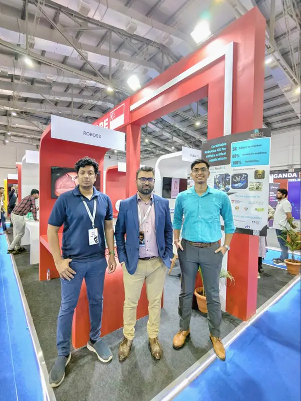 The team at the booth. Tamil Nadu Global Startup Summit