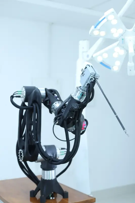 The surgical robot arm. Hon’ble CM of Assam unveiling Project Atharv, Phase 1