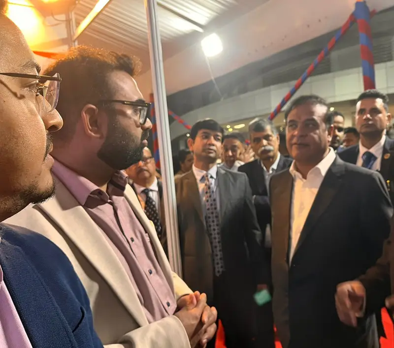 Explaining the system to visitors. Hon’ble CM of Assam unveiling Project Atharv, Phase 1