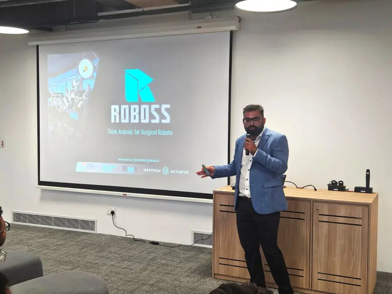 Presenting Roboss to the judges. Winners at VCIC Asia Regional Finals