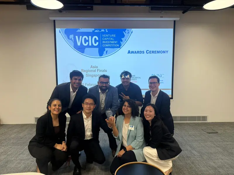 At the awards ceremony. Winners at VCIC Asia Regional Finals